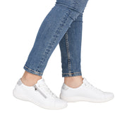 Remonte D1E03-81 White Lace Up Casual Shoe