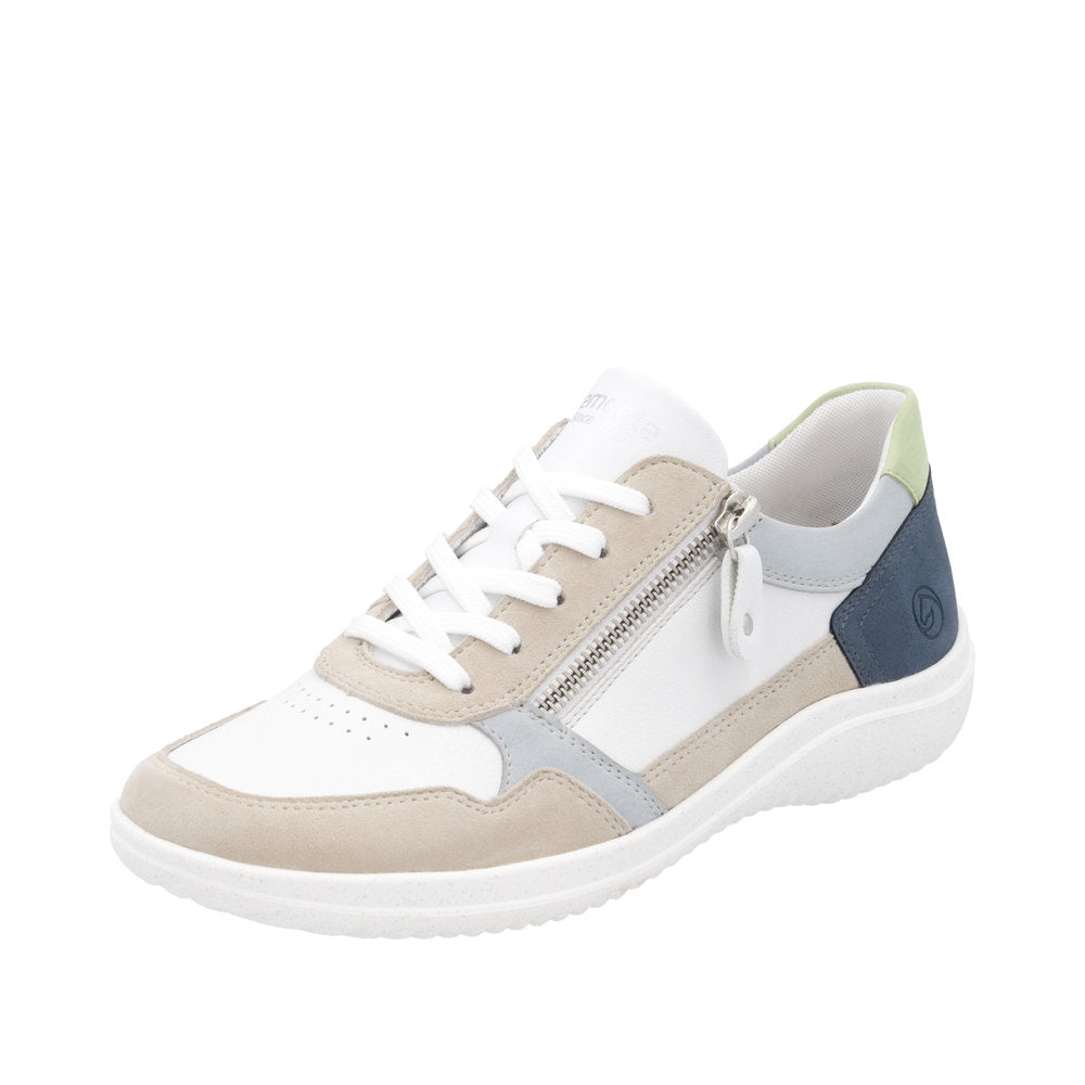 Remonte D1E06-81 White/Blue Wide Fit Trainer