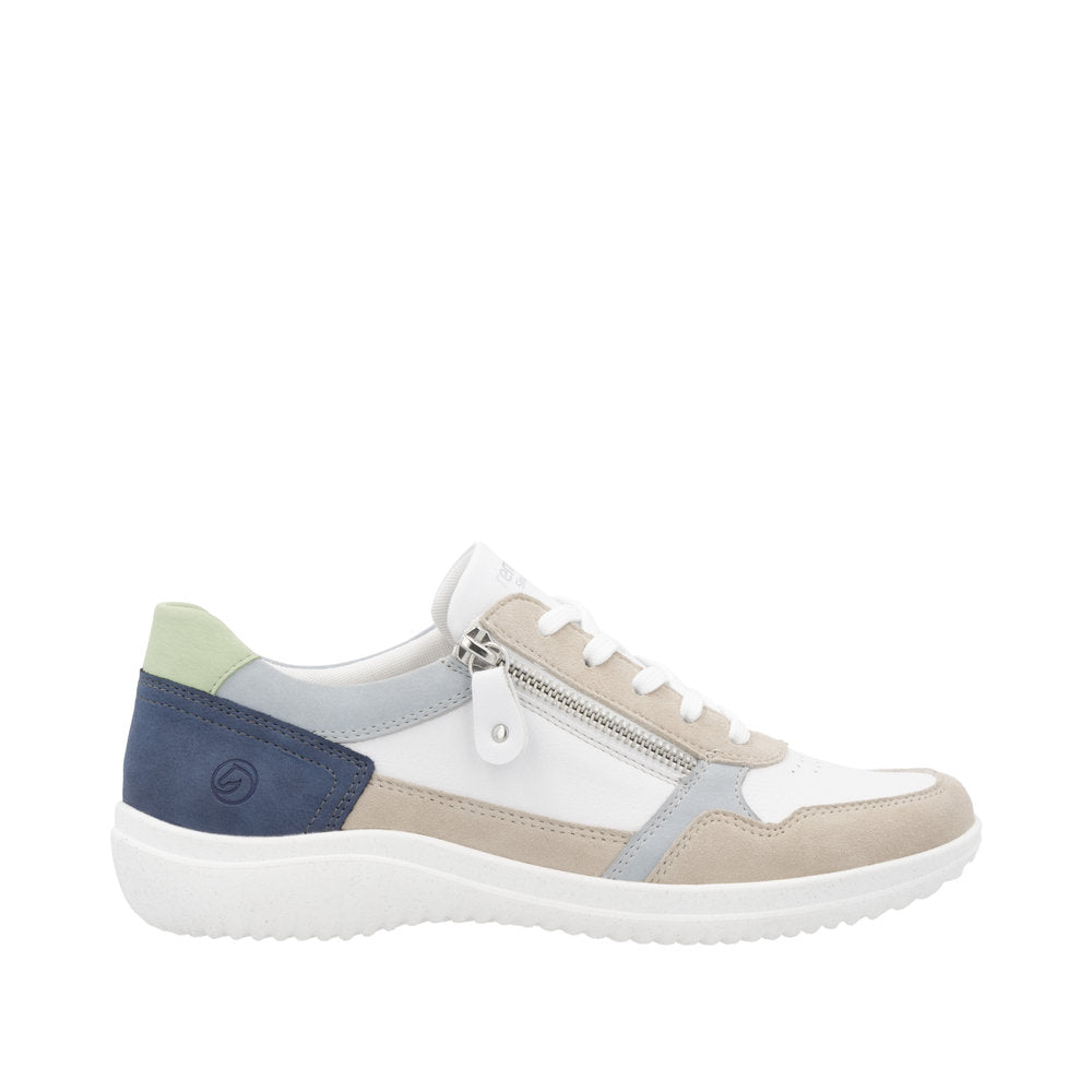 Remonte D1E06-81 White/Blue Wide Fit Trainer