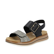 Remonte D1J53-02 Black/White Adjustable Sandal