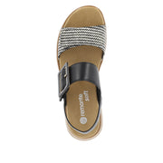 Remonte D1J53-02 Black/White Adjustable Sandal