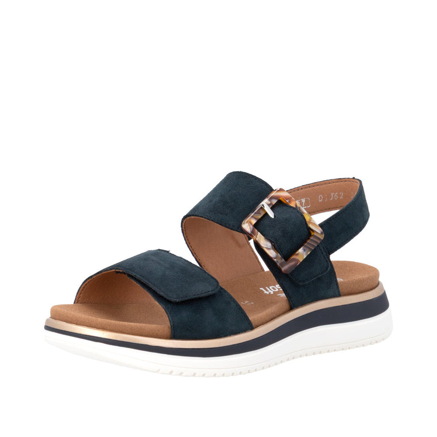 Remonte D1J62-14 Navy Suede Adjustable Sandal