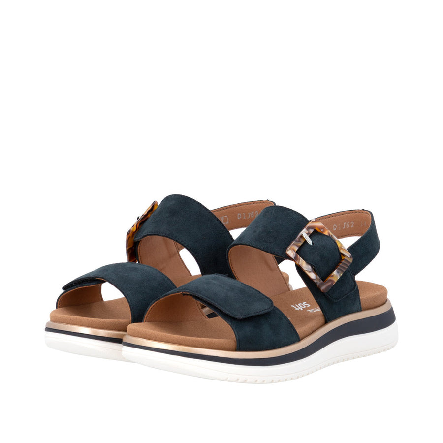 Remonte D1J62-14 Navy Suede Adjustable Sandal