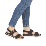 Remonte D1J62-25 Brown Suede Adjustable Sandal