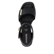 Remonte D1K54-00 Black Adjustable Sandal