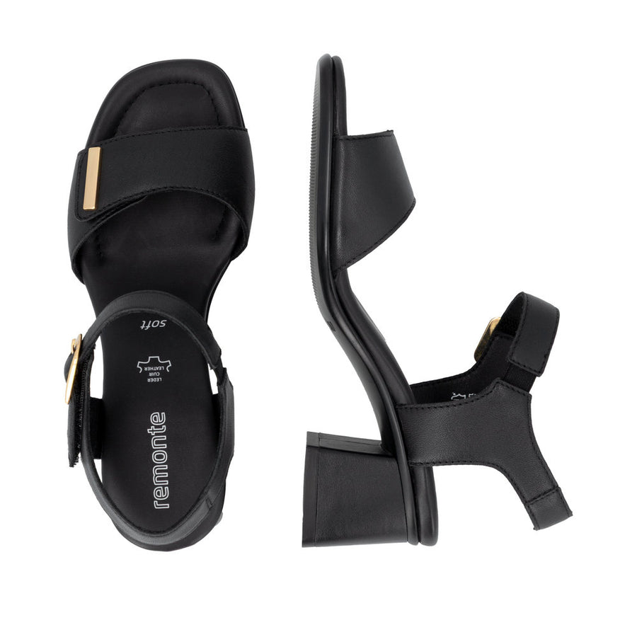 Remonte D1K54-00 Black Adjustable Sandal