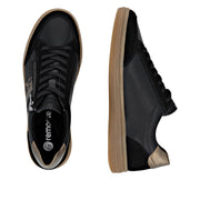Remonte D2C04-03 Wide Fit Waterproof Black/Gold Sneakers