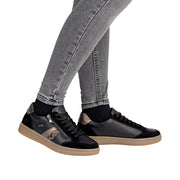 Remonte D2C04-03 Wide Fit Waterproof Black/Gold Sneakers