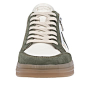 Remonte D2C04-60 Wide Fit Waterproof Cream/Green Sneakers