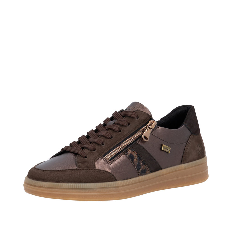 Remonte D2C04-90 Metallic Brown Wide Fit Trainers