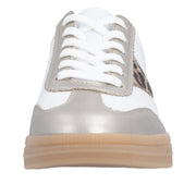 Remonte D2C05-80 White/Leopard Trainer Wide Fit