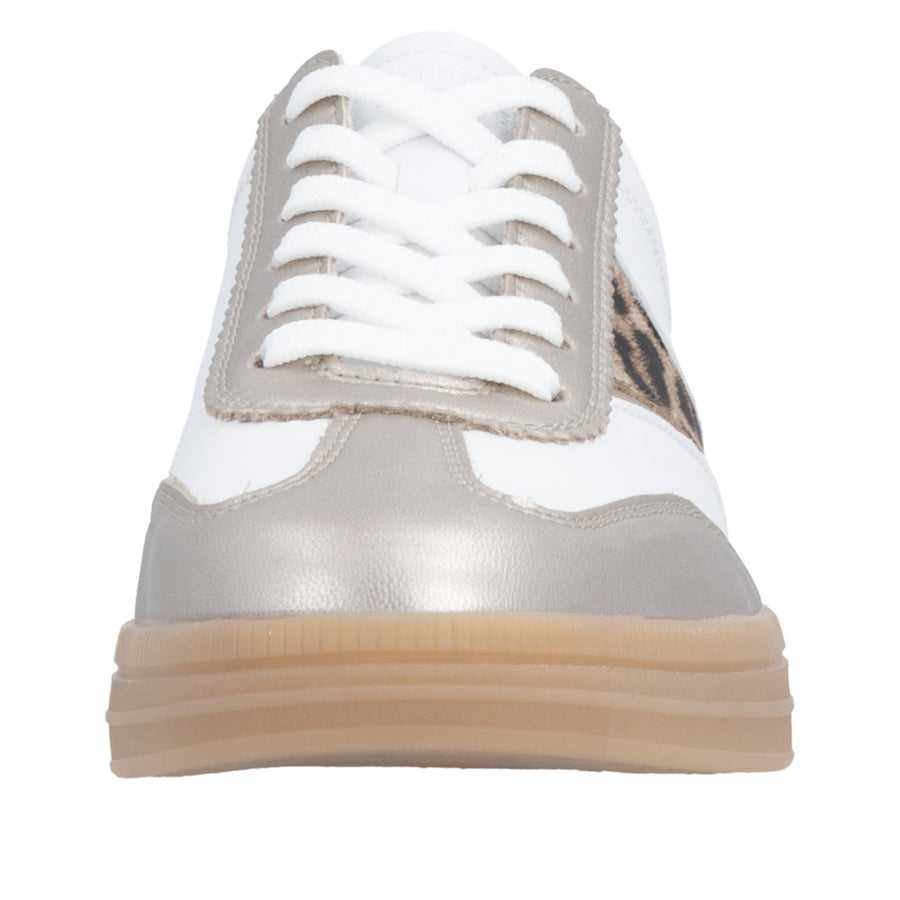 Remonte D2C05-80 White/Leopard Trainer Wide Fit