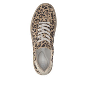 Remonte D2C06-90 Brown Leopard Print Trainer Wide Fit