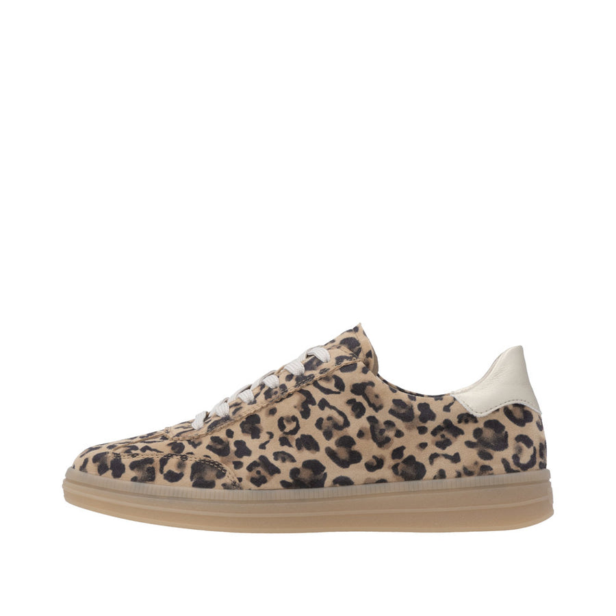 Remonte D2C06-90 Brown Leopard Print Trainer Wide Fit