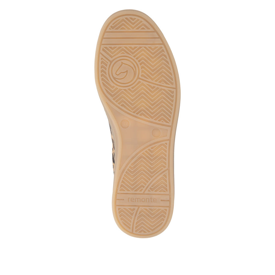 Remonte D2C06-90 Brown Leopard Print Trainer Wide Fit