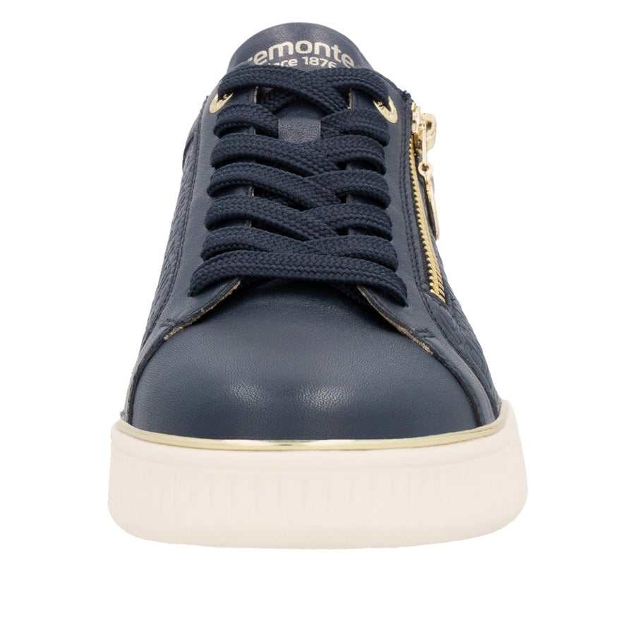 Remonte D2E00-14 Navy/Gold Zip Sneaker