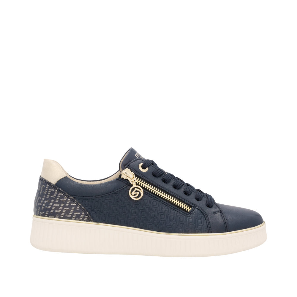 Remonte D2E00-14 Navy/Gold Zip Sneaker