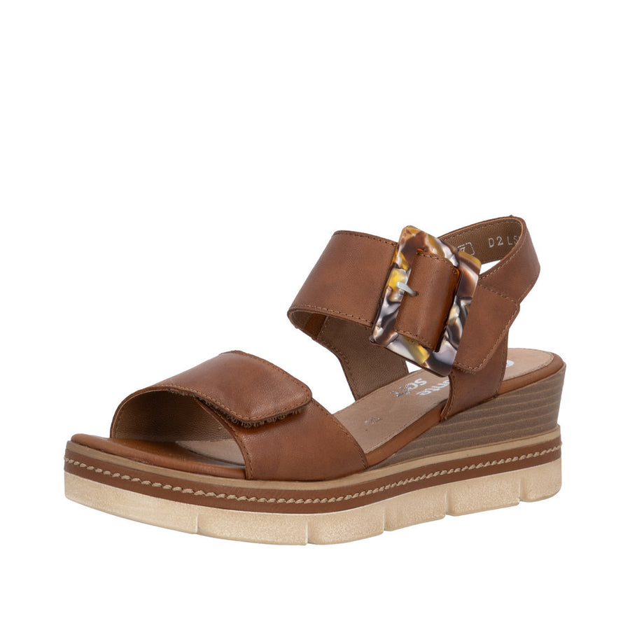 Remonte D2L53-24 Tan Adjustable Wedge Sandal