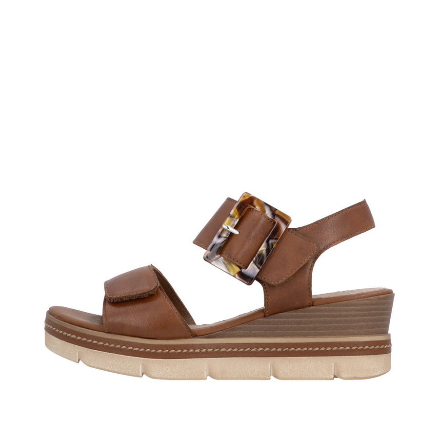 Remonte D2L53-24 Tan Adjustable Wedge Sandal