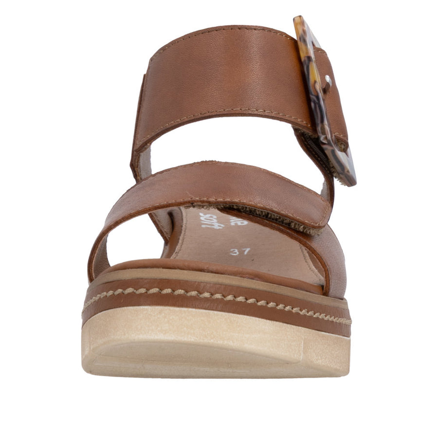 Remonte D2L53-24 Tan Adjustable Wedge Sandal