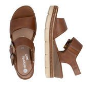 Remonte D2L53-24 Tan Adjustable Wedge Sandal