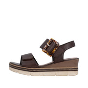 Remonte D2L53-25 Dark Brown Adjustable Wedge Sandal
