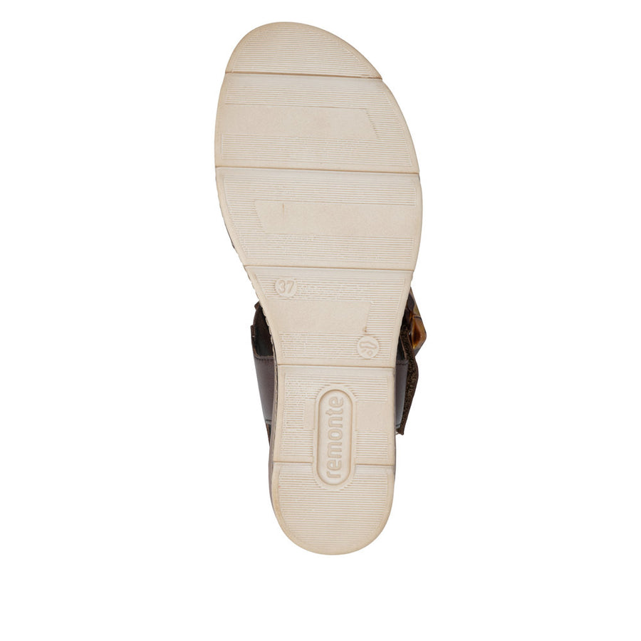 Remonte D2L53-25 Dark Brown Adjustable Wedge Sandal