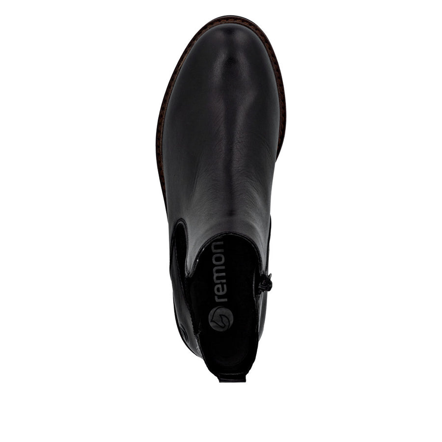 Remonte D2Q70-00 Black Waterproof Chelsea Boots