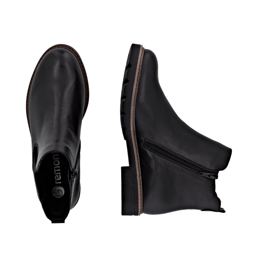 Remonte D2Q70-00 Black Waterproof Chelsea Boots