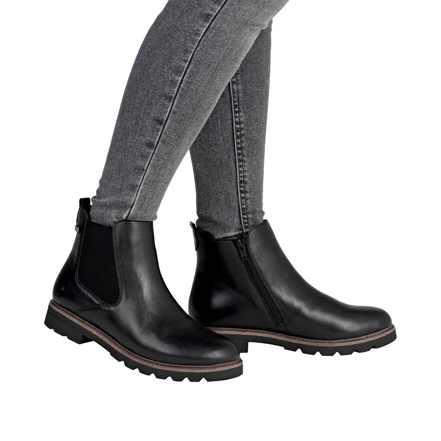 Remonte D2Q70-00 Black Waterproof Chelsea Boots