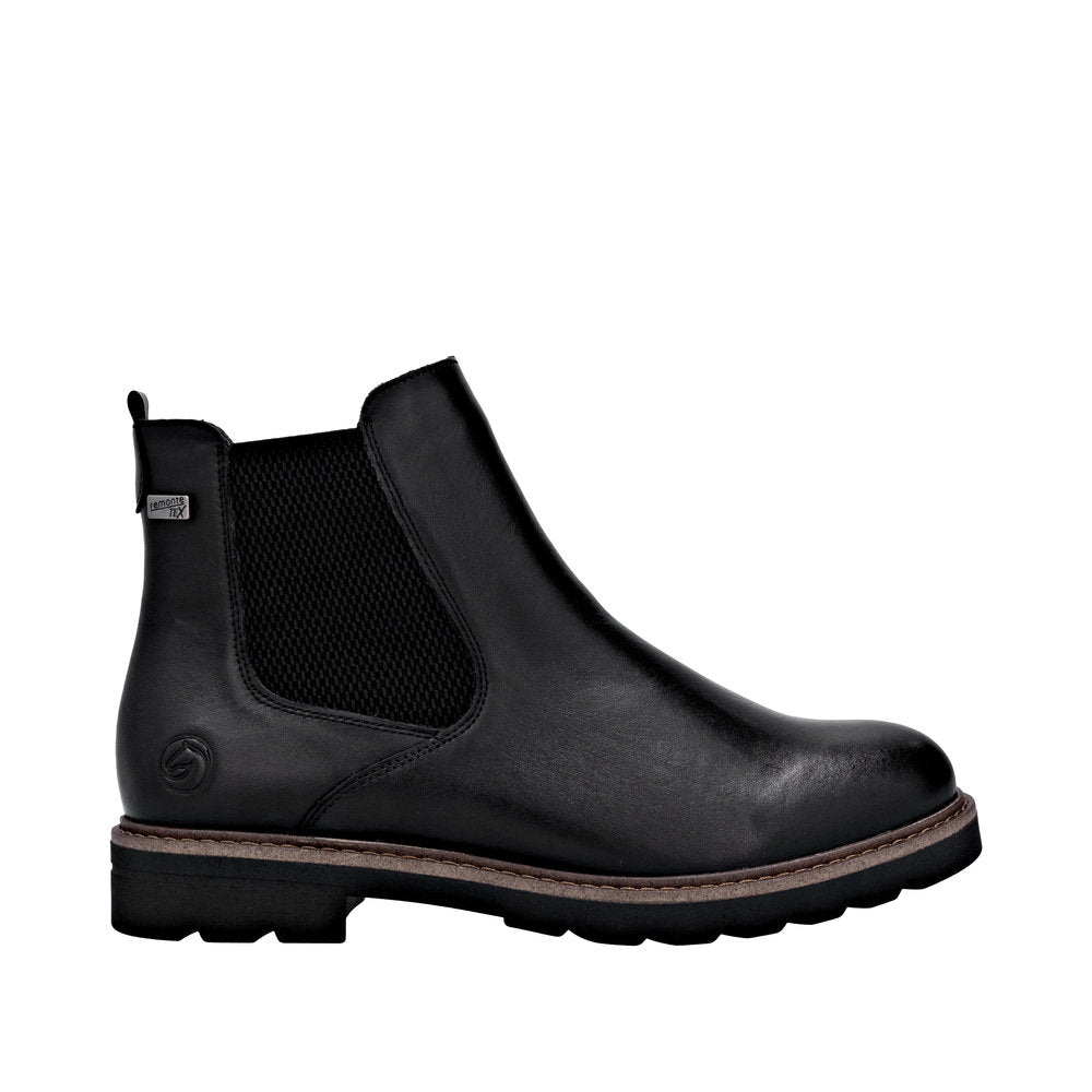 Remonte D2Q70-00 Black Waterproof Chelsea Boots