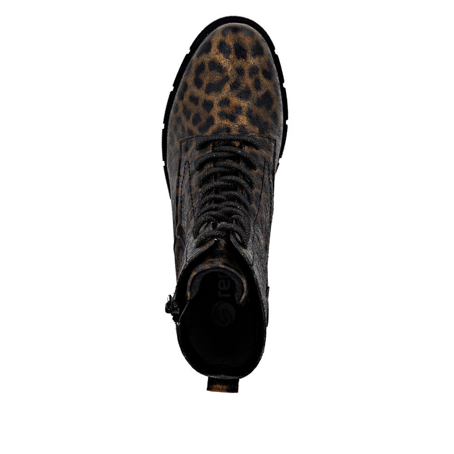 Remonte D2S72-90 Wide Fit Animal Print Boots