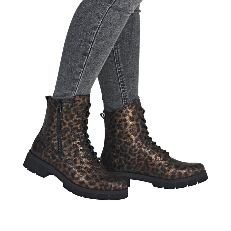 Remonte D2S72-90 Wide Fit Animal Print Boots