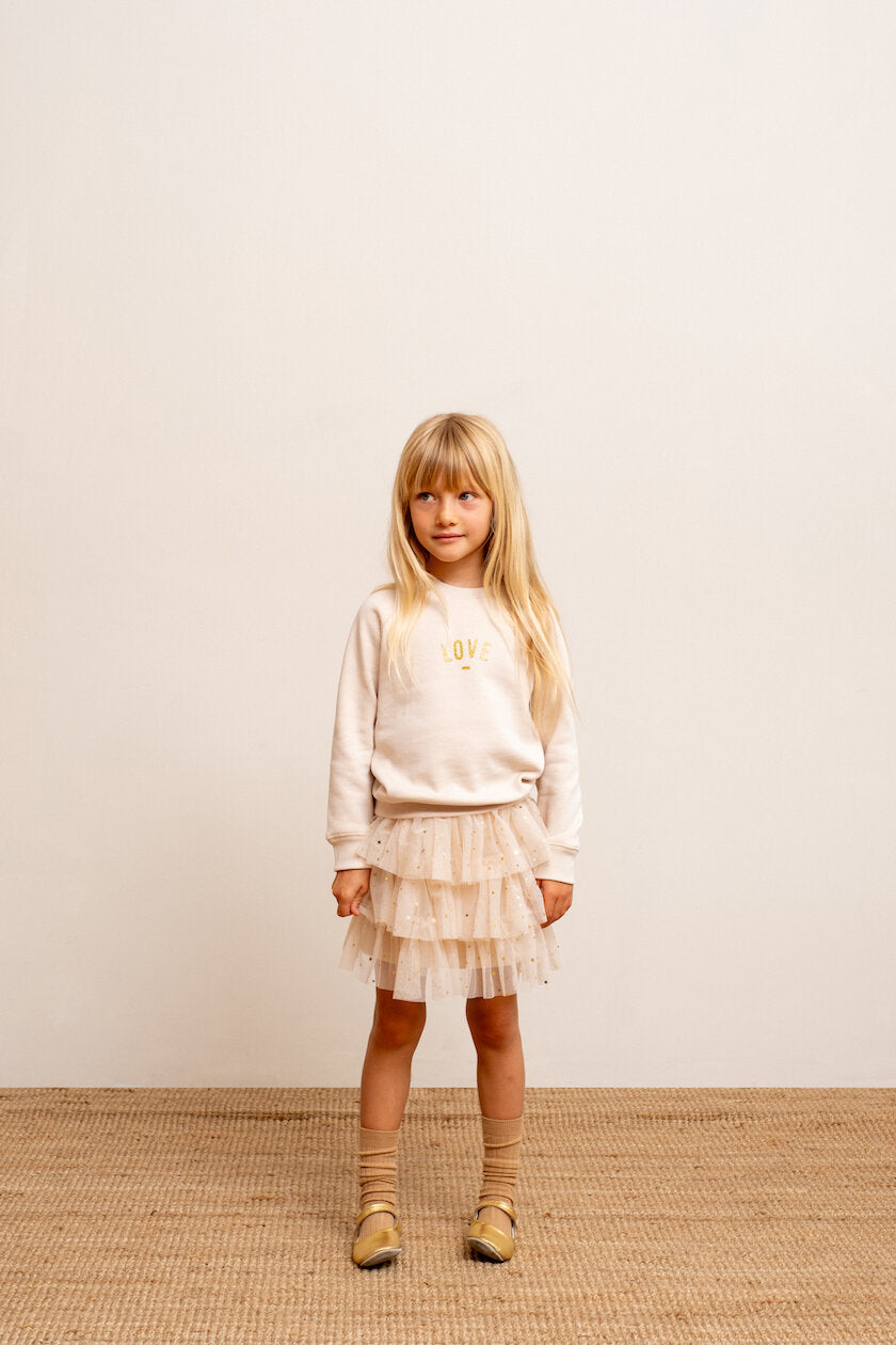 Bob and Blossom Gold Glitter Love Sweatshirt SWSH928