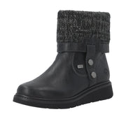 Remonte D3976-03 Black Water Resistant Wide Fit Boots