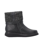 Remonte D3976-03 Black Water Resistant Wide Fit Boots