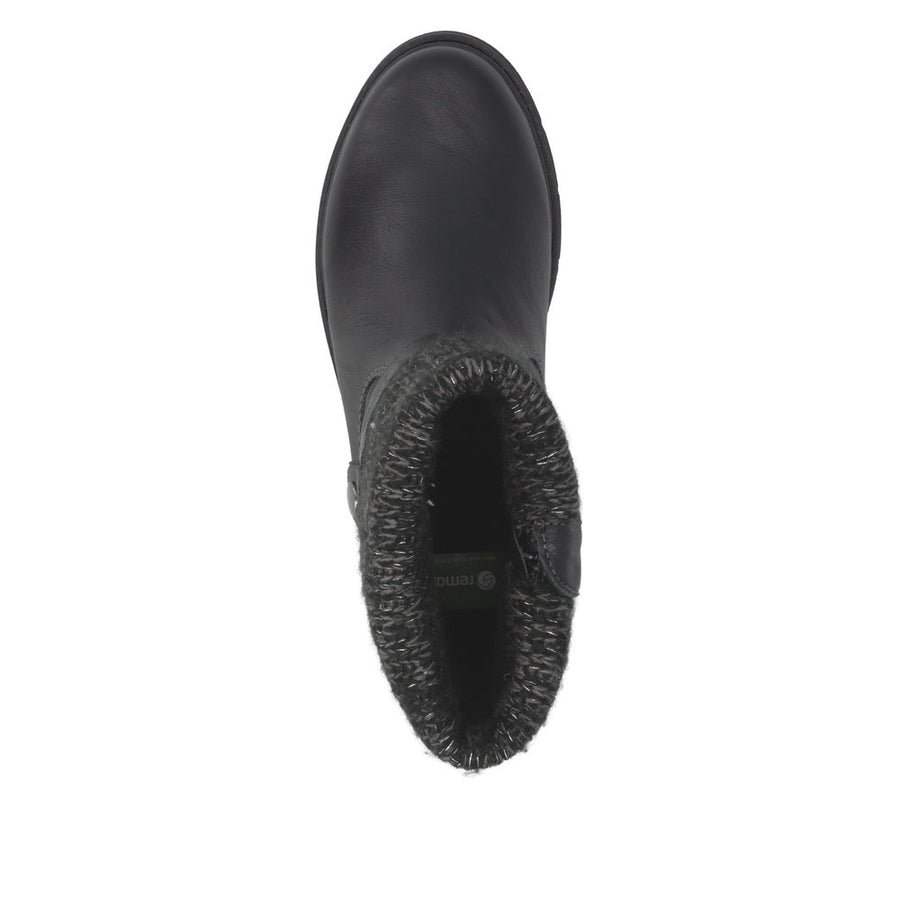 Remonte D3976-03 Black Water Resistant Wide Fit Boots