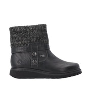 Remonte D3976-03 Black Water Resistant Wide Fit Boots