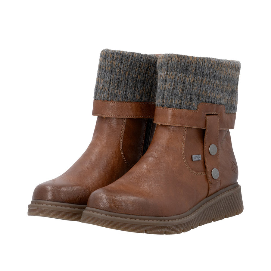 Remonte D3976-23 Brown Water Resistant Wide Fit Boots