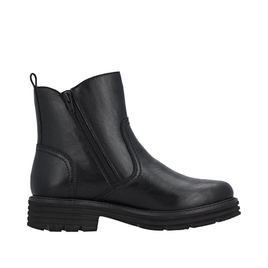 Remonte D3A70-00 Black Wide Fit Wool Lined Boots