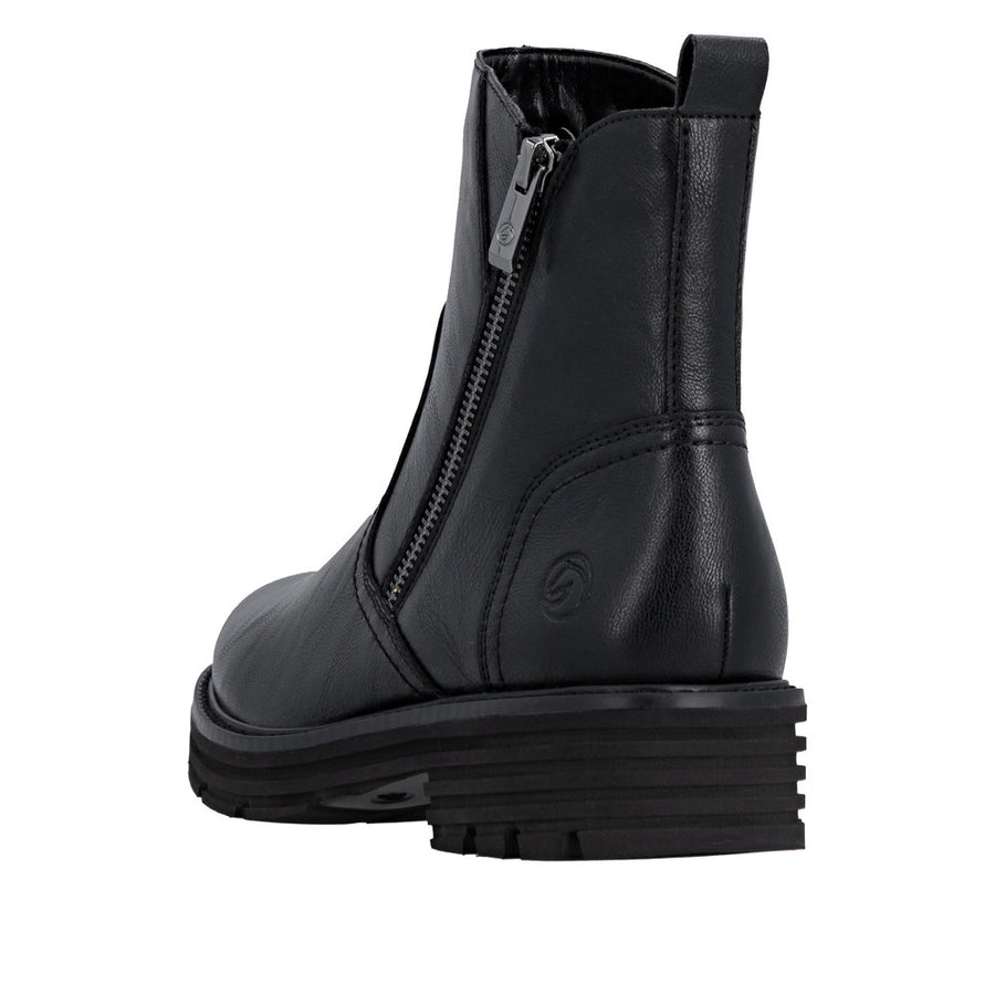 Remonte D3A70-00 Black Wide Fit Wool Lined Boots