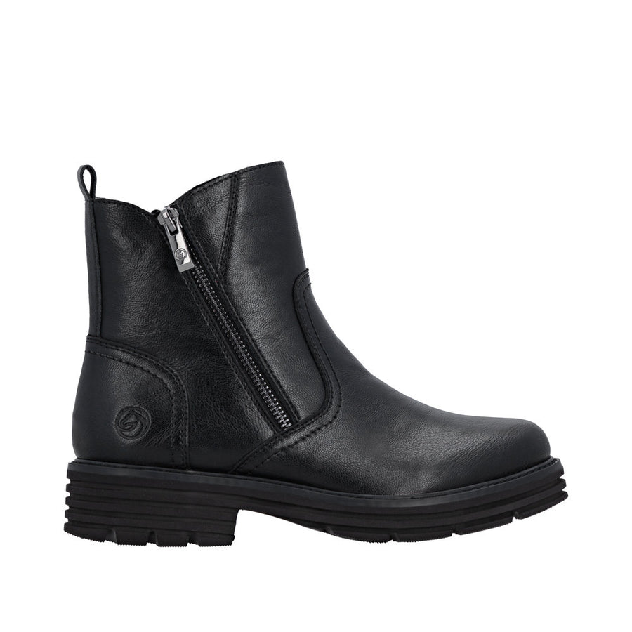Remonte D3A70-00 Black Wide Fit Wool Lined Boots