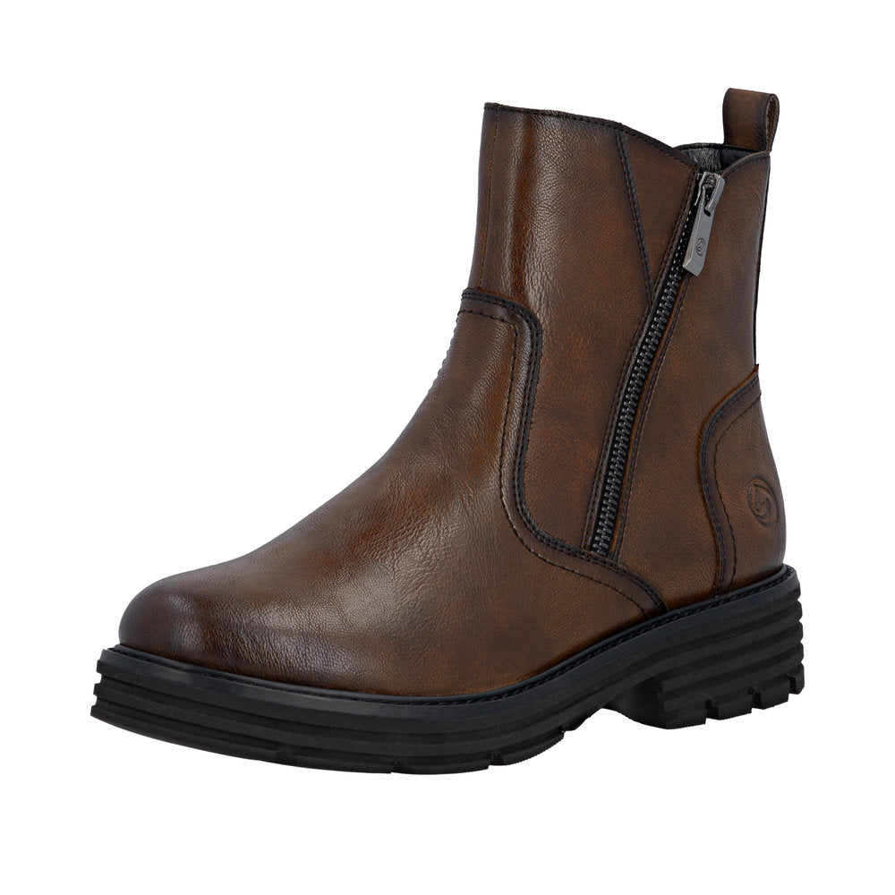 Remonte D3A70-25 Brown Wide Fit Wool Lined Boots