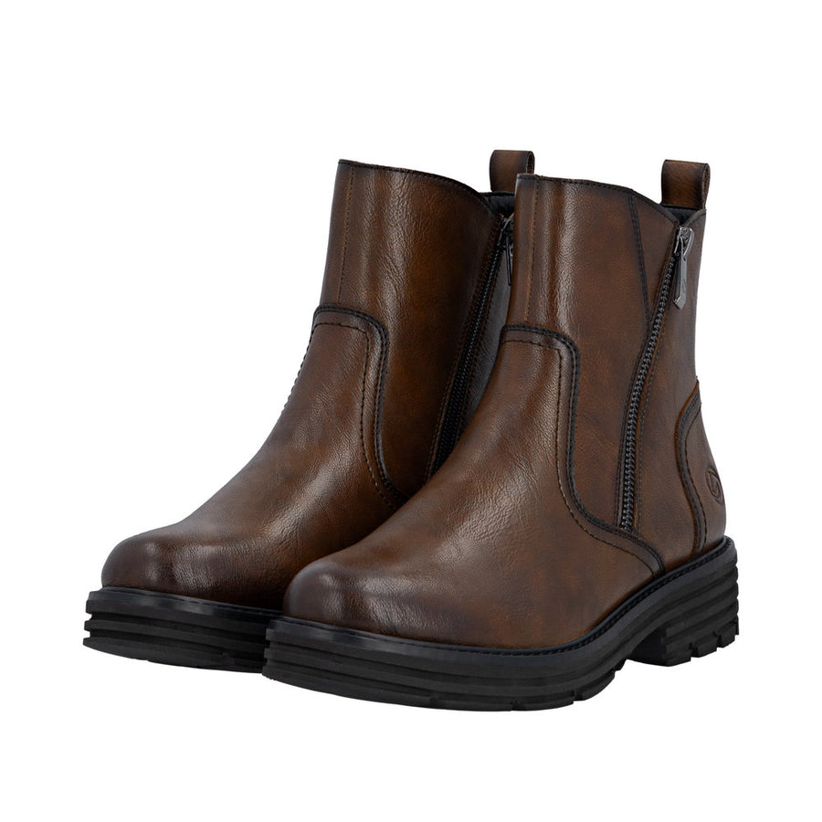 Remonte D3A70-25 Brown Wide Fit Wool Lined Boots