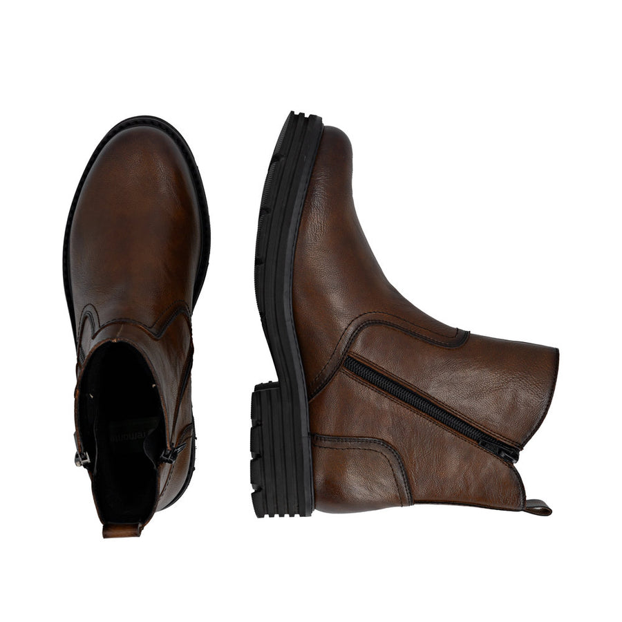 Remonte D3A70-25 Brown Wide Fit Wool Lined Boots