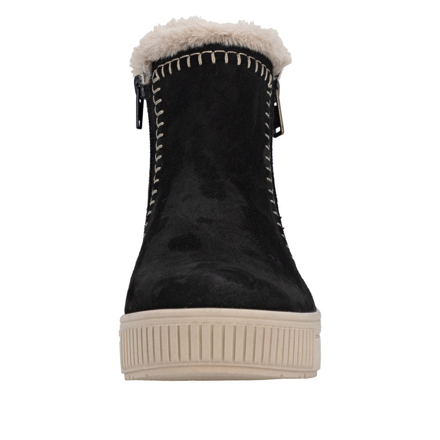 Remonte D3B70-03 Wide Fit Wool Lined Black Boots