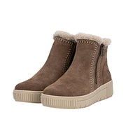 Remonte D3B70-20 Wide Fit Wool Lined Beige Boots