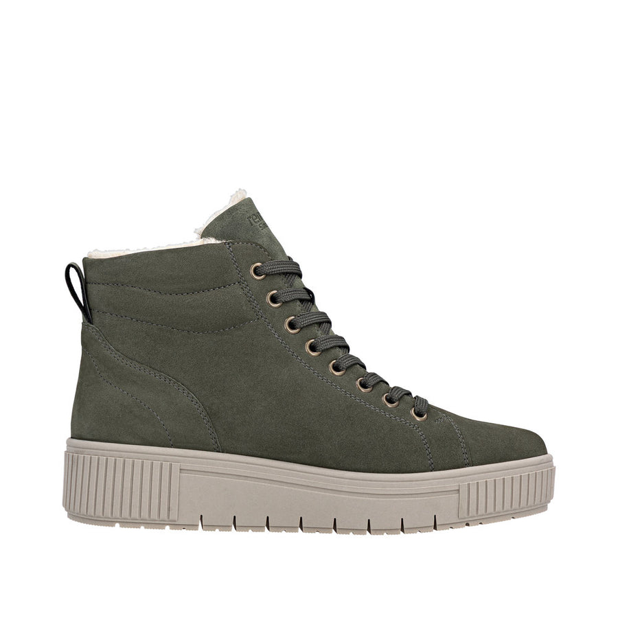 Remonte D3B71-54 Wide Fit Warm Lined Waterproof Green Boots