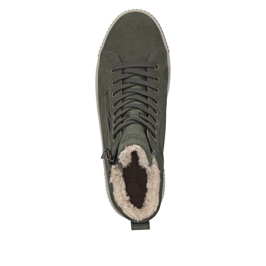 Remonte D3B71-54 Wide Fit Warm Lined Waterproof Green Boots