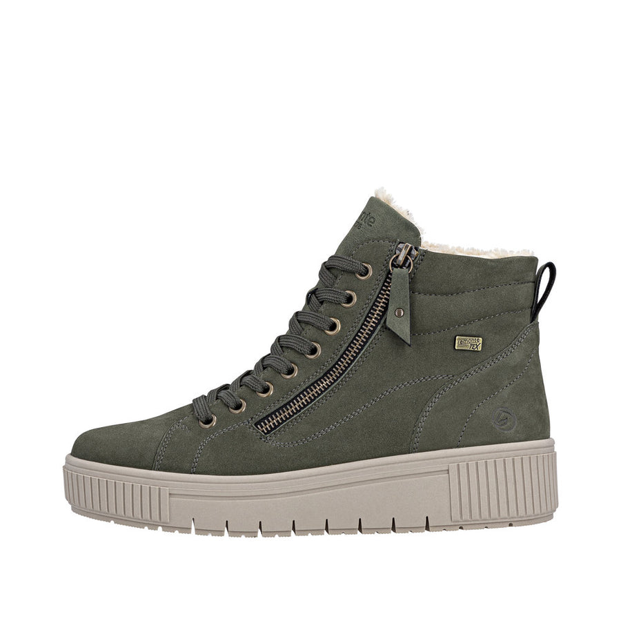 Remonte D3B71-54 Wide Fit Warm Lined Waterproof Green Boots